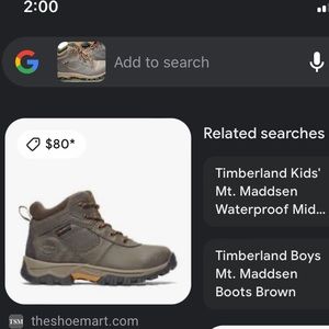 Timberland boots, size 3 in youth. Never worn still in box and great condition